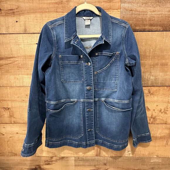 Duluth Jackets & Blazers - Duluth Trading Denim Jean Jacket Womens Small Blue Denim chore Coat SAMPLE